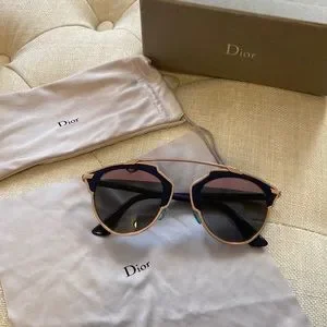 Dior | Accessories | Dior So Real Glasses Navy Gold And Rose  display picture 3